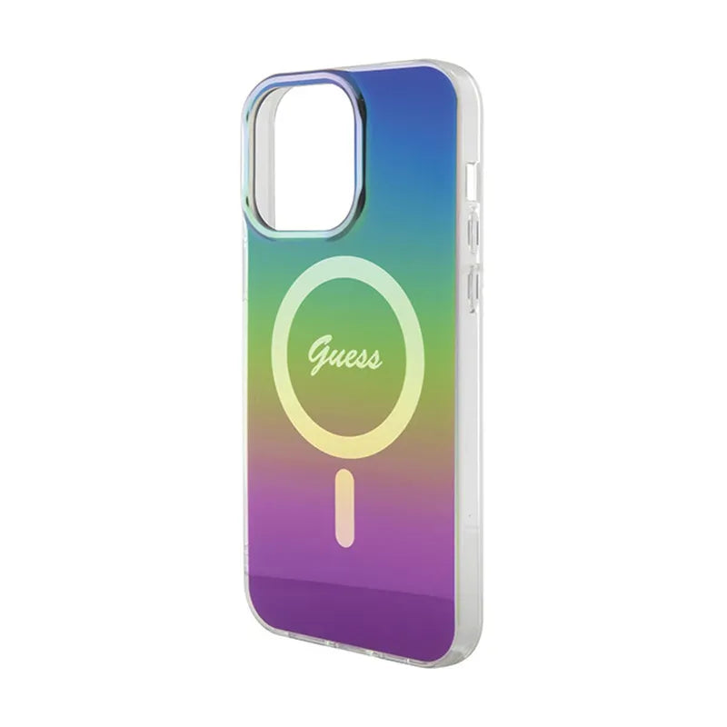 Guess IML Iridescent MagSafe – dėklas iPhone 15 Max (spalvotas)