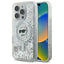 Karl Lagerfeld Liquid Glitter Choupette Head MagSafe – Dėklas iPhone 16 Pro Max (skaidrus)
