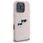 Karl Lagerfeld Silicone Double Heads Print MagSafe - dėklas iPhone 16 Pro Max (rožinis)