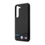 BMW Leather Carbon Blue Line – dėklas Samsung Galaxy S23+ (juodas)