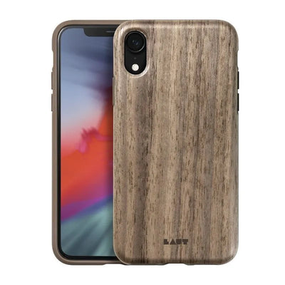 Laut PINNACLE – dėklas iPhone XR su natūralia mediena (riešutmedis)