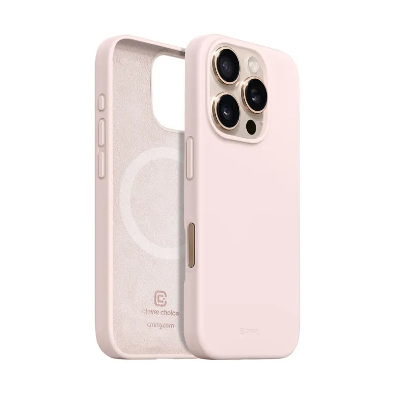 Crong Color Cover Magnetic - iPhone 16 Pro Max MagSafe dėklas (Smėlio rožinė)
