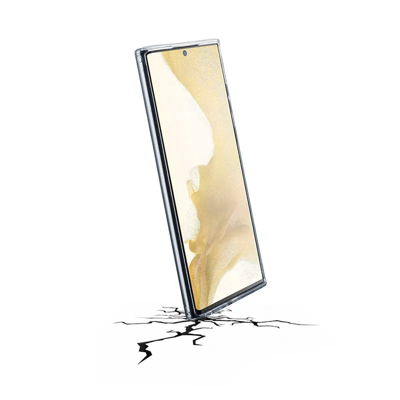 Cellularline Clear Strong – Samsung Galaxy S23 Ultra dėklas su antibakterine apsauga (skaidrus)