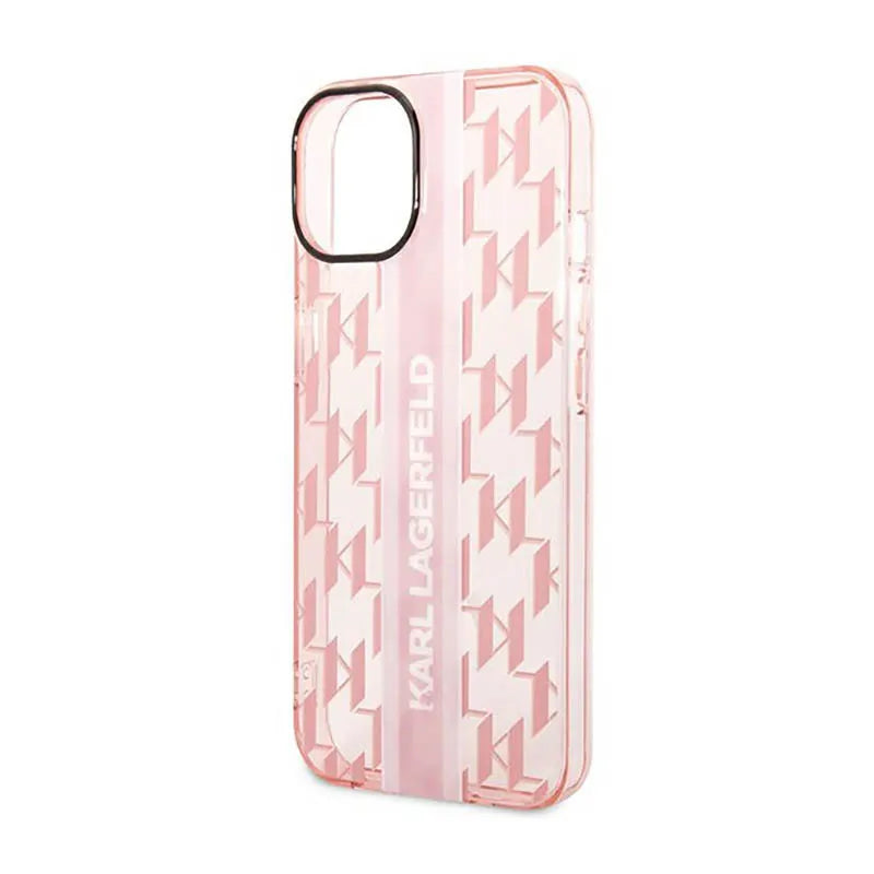 Karl Lagerfeld Mono Vertical Stripe – dėklas iPhone 14 Plus (rožinis)