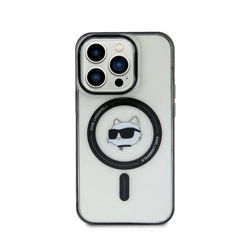 Karl Lagerfeld IML Choupette Head MagSafe – iPhone 15 Pro dėklas (skaidrus)