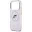 Karl Lagerfeld IML Glitter Karl & Choupette Heads Logo MagSafe - Dėklas iPhone 17 Pro (violetinis)