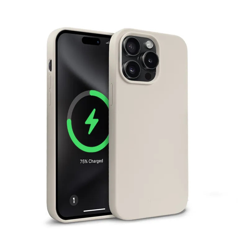 Crong Color Cover Magnetic – „iPhone 15 Pro Max“ „MagSafe“ dėklas (smėlio spalvos)