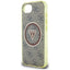 Guess IML Metal Glitter 4G Circle Triangle MagSafe – dėklas iPhone 16e (rudos spalvos)