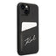 Karl Lagerfeld Signature Logo Cardslot – dėklas iPhone 14 Plus telefonui (juodas)