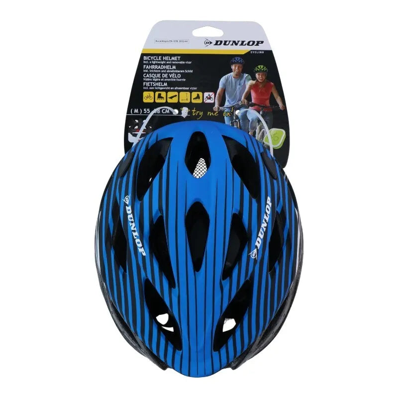 Dunlop – Reguliuojamas MTB dviratininko šalmas, dydis M, 55-58 cm (mėlynas-juodas)