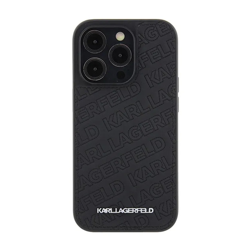 Karl Lagerfeld Quilted K Pattern – dėklas iPhone 15 Pro (juodas)