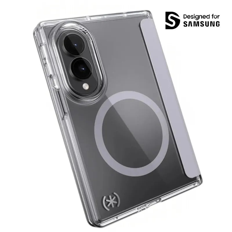 Speck Presidio Perfect-Clear Magnet – MagSafe dėklas, skirtas Samsung Galaxy Z Fold 8 (skaidrus)