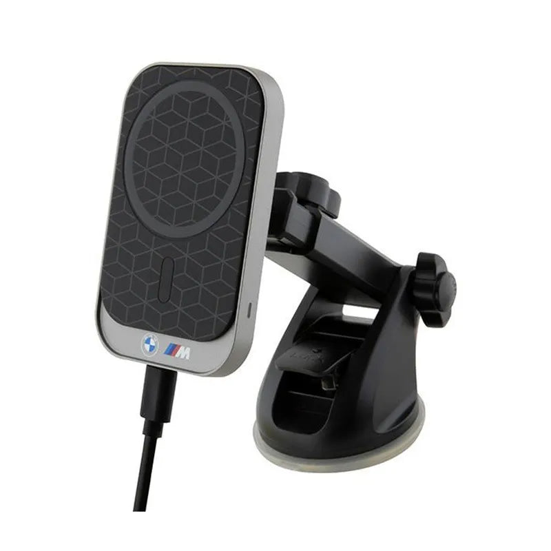 BMW MagSafe M Edition - Magnetinis automobilinis laikiklis su 15W belaidžiu įkrovimu (juodas)