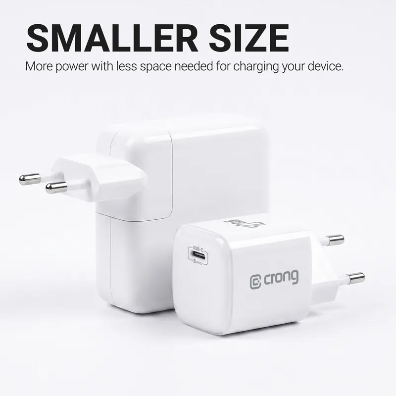 Crong NEO GaN Charger - USB-C 40W PD įkroviklis su AVS (oranžinis)