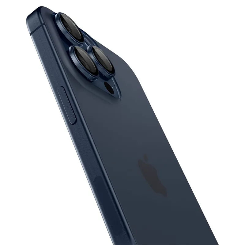 Spigen Optik Pro GLAS.TR EZ Fit kameros apsauga 2 vnt. – Apsauginis stiklas fotoaparato objektyvui, skirtas iPhone 15 Pro / iPhone 15 Pro Max / iPhone 14 Pro / iPhone 14 Pro Max (2 vnt.)