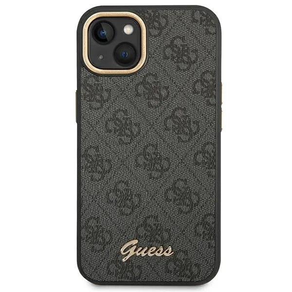 Guess 4G Metal Camera Outline dėklas – dėklas iPhone 14 Plus telefonui (juodas)