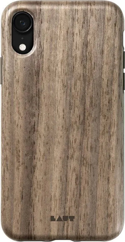 Laut PINNACLE – dėklas iPhone XR su natūralia mediena (riešutmedis)