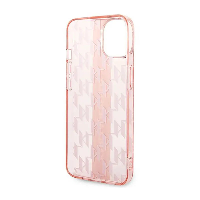 Karl Lagerfeld Mono Vertical Stripe – dėklas iPhone 14 Plus (rožinis)