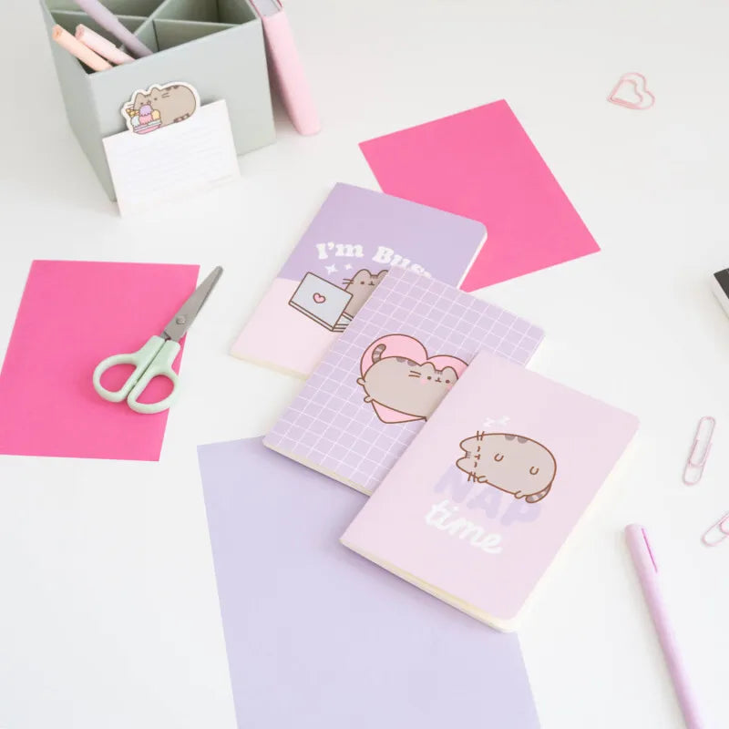 Pusheen – A6 formato užrašinių rinkinys iš „Moments“ kolekcijos, 3 vnt.
