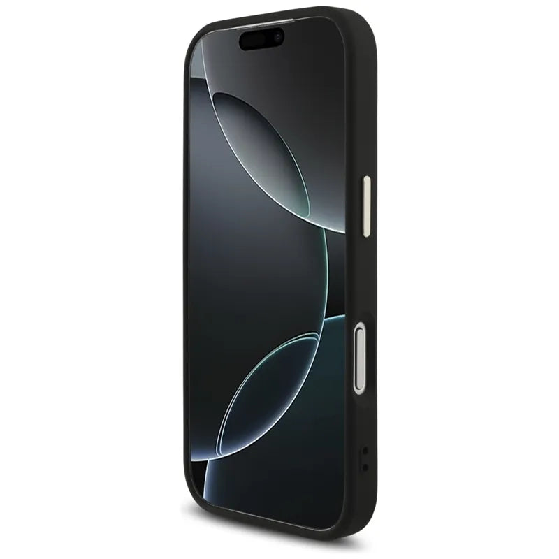 Guess 4G Big 4G Classic Logo – dėklas iPhone 17 Pro (juodas / auksinis)