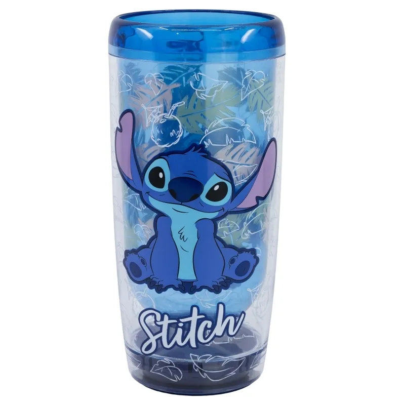 Disney Stitch – Ohana kolekcijos „Dropsafe“ dvigubos sienelės neapvirstantis puodelis, 625 ml