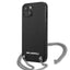 Karl Lagerfeld Leather Textured and Chain – dėklas skirtas iPhone 13 mini (juodas)