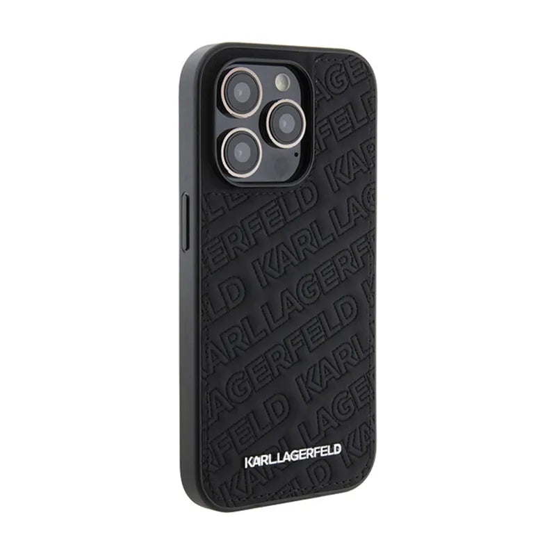 Karl Lagerfeld Quilted K Pattern – dėklas iPhone 15 Pro (juodas)