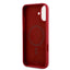 Karl Lagerfeld Silicone Karl & Choupette Ring MagSafe – dėklas iPhone 16 Plus (raudonas)
