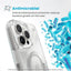 Speck Presidio Perfect-Clear Grip MagSafe – dėklas iPhone 16 Pro Max (skaidrus / chromuota apdaila / Serene Silver)