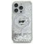 Karl Lagerfeld Liquid Glitter Choupette Head MagSafe – Dėklas iPhone 16 Pro Max (skaidrus)