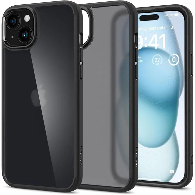 Spigen Ultra Hybrid – Dėklas iPhone 15 (Frost Black)