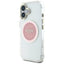 Guess IML Metal Colored Circle Classic Logo MagSafe - Dėklas iPhone 16 (rožinis)