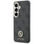 Guess 4G Rhinestone Round Logo MagSafe – Samsung Galaxy S26 dėklas (juodas)