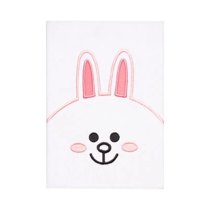Line Friends - Pliušinis sąsiuvinis A5 (baltas)