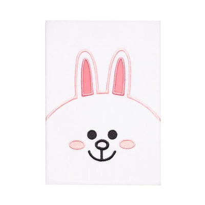 Line Friends - Pliušinis sąsiuvinis A5 (baltas)