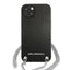 Karl Lagerfeld Leather Textured and Chain – dėklas skirtas iPhone 13 mini (juodas)