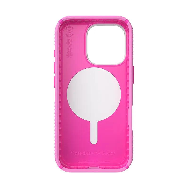 Speck Presidio2 Grip ClickLock & MagSafe dėklas - iPhone 16 Pro (True Pink / Shocking Pink / White)