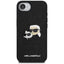 Karl Lagerfeld Fixed Glitter Karl & Choupette Heads Metal Pin – dėklas iPhone 16e (juodas)