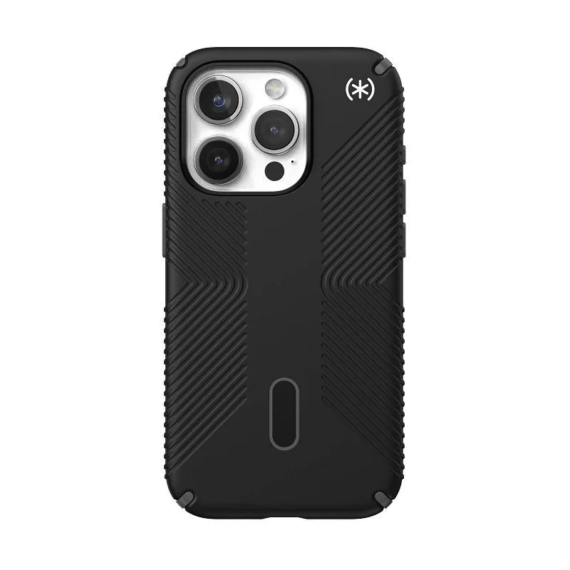 Speck Presidio2 Grip ClickLock & Magsafe dėklas – iPhone 15 Pro dėklas (juodas / pilkas / baltas)