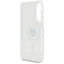 Karl Lagerfeld Button Choupette Head Printed Logo MagSafe – dėklas Samsung Galaxy S25 Edge (baltas)
