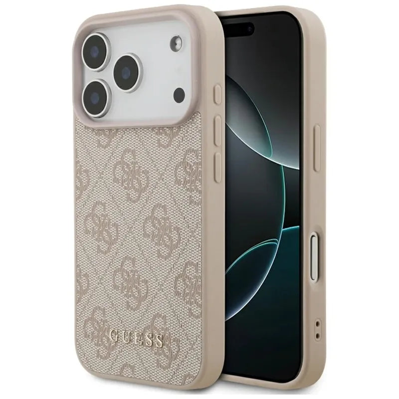 Guess 4G Classic – dėklas iPhone 17 Pro (rožinis)
