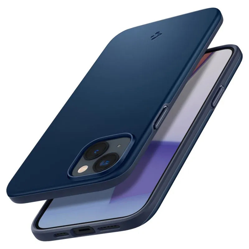 Spigen Thin Fit – dėklas, skirtas iPhone 15 Plus / iPhone 14 Plus (tamsiai mėlynas)