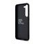 BMW Leather Carbon Blue Line – dėklas Samsung Galaxy S23+ (juodas)