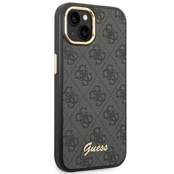 Guess 4G Metal Camera Outline dėklas – dėklas iPhone 14 Plus telefonui (juodas)