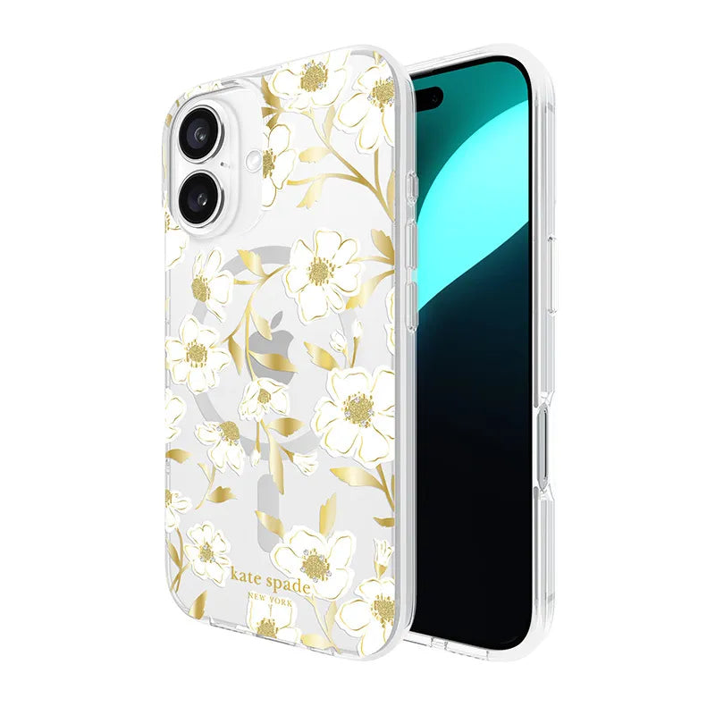 Kate Spade New York Protective Gems MagSafe – dėklas iPhone 16 (Sunshine Floral)