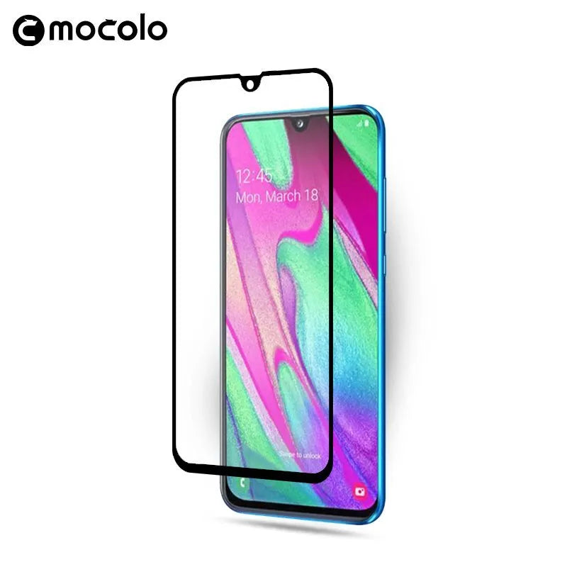 Mocolo 3D 9H Full Glue – viso ekrano apsauginis stiklas Samsung Galaxy A40 (juodas)