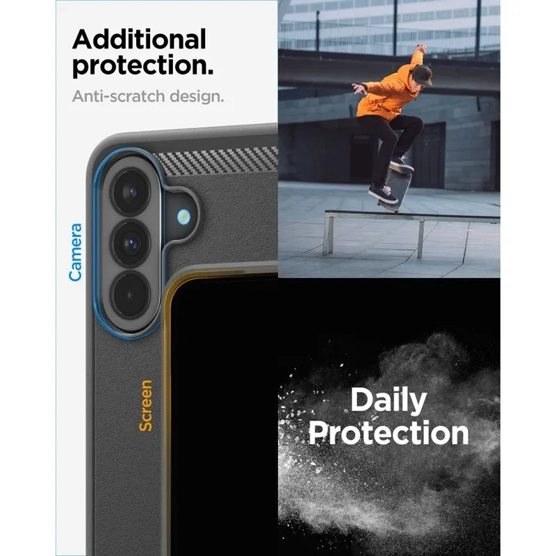 Spigen Rugged Armor – Dėklas, skirtas Samsung Galaxy A37 5G (matinė juoda)