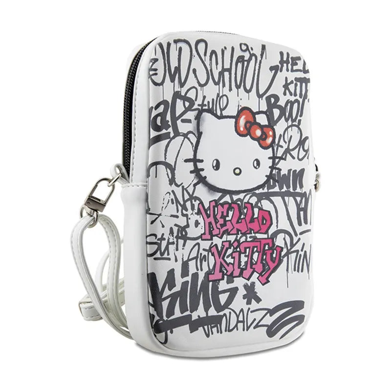 Hello Kitty Graffiti Kitty Head - Crossbody krepšys telefonui (baltas)