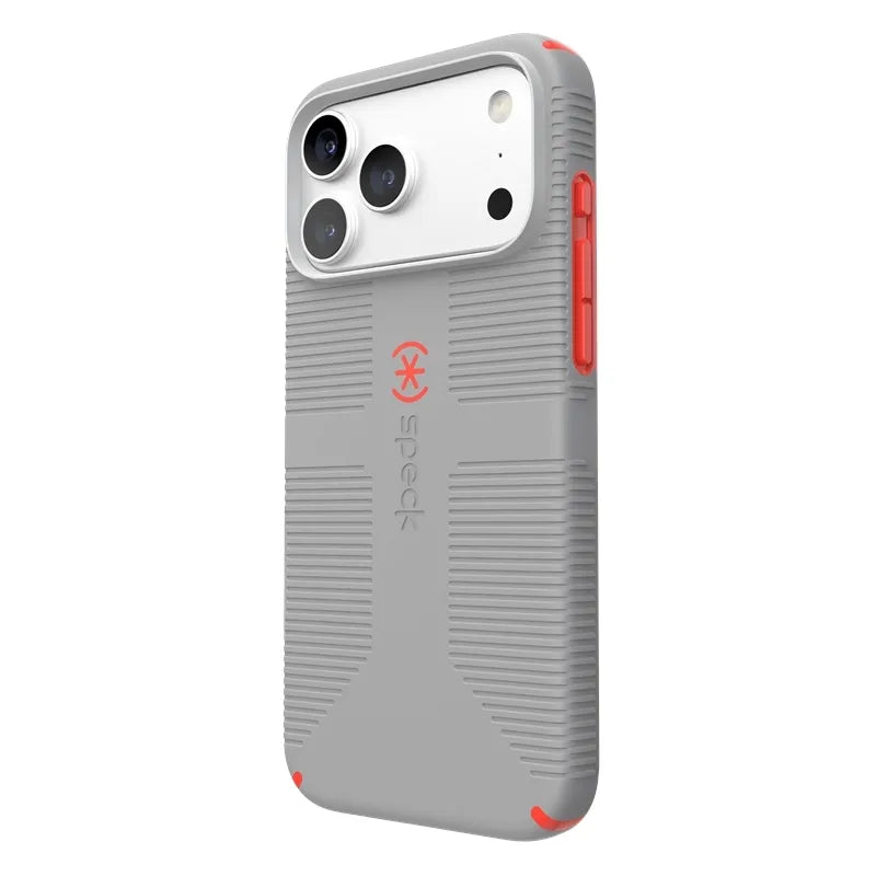 Speck Candyshell Grip MagSafe – dėklas, skirtas iPhone 18 Pro Max / 17 Pro Max (Overcast Gray)