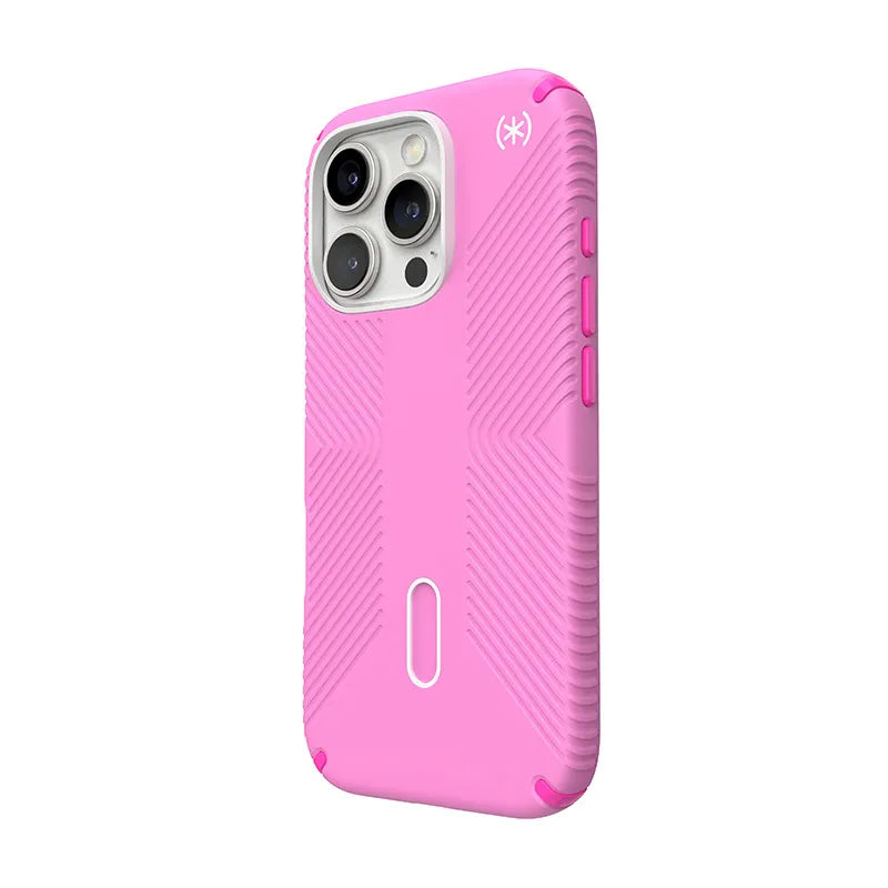 Speck Presidio2 Grip ClickLock & MagSafe dėklas - iPhone 16 Pro (True Pink / Shocking Pink / White)